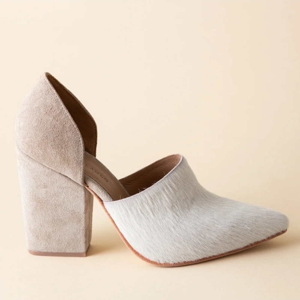 Huma Blanco Willa Pump Womens Size 37 Calf Hair Designer Western Elegance